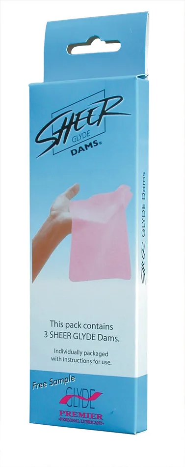 Dildos Glyde Glyde Oral Sheer DamCremeVanilla 3pack