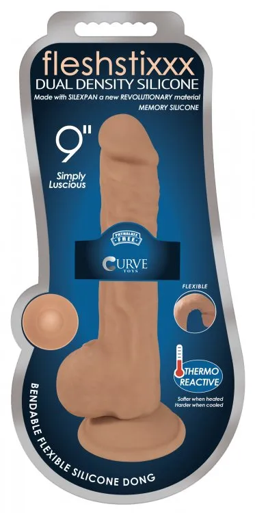 Curve Toys Female Sex Toys Silicone Dildo With Balls Tan 7 8 9