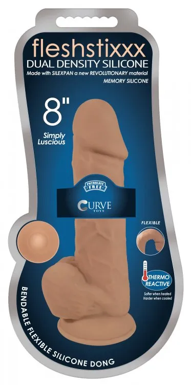 Curve Toys Female Sex Toys Silicone Dildo With Balls Tan 7 8 9