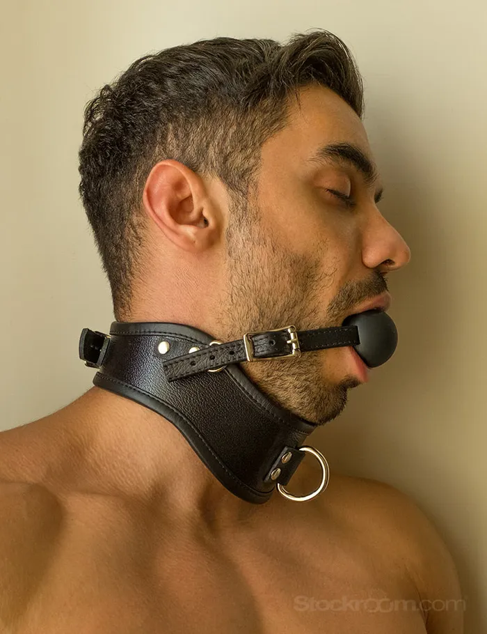 Male Sex Toys Stockroom Originals Posture Collar with Silicone Ball Gag